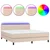 Krevet box spring madrac LED cappuccino 180x200cm umjetna koža