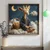 WallXpert uramljena MDF slika DOS023-33, žirafa u pidžami na oblaku pod polumesecom, 34 x 34 cm