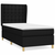 vidaXL Box spring postelja z vzmetnico črna 80x200 cm blago