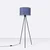 Sollux SL.1855 - Podna lampa NEVIA 1xE27/15W/230V plava