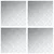 Stepenica Četvrtasti 4 pcs Srebrno 50 x 50 cm Aluminij