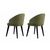 HANAH HOME Set 2 stolice Bentley Green Black