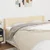 Vidaxl Vzglavje z ušesi krem 183x16x78/88 cm blago