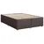 Vidaxl Box spring postelja z vzmetnico temno rjava 160x200 cm blago