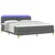 vidaXL LED Box Spring Postelja Temno siva 180 x 200 cm blago