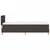 Vidaxl LED Box Spring Postelja Temno rjava 80 x 200 cm blago