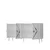 HANAH HOME Komoda Domino KB150 White Silver