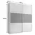 Ormar Sa Kliznim Vratima Includo 225/222/68 cm antracit, siva