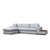 Atelier del Sofa Ugaona garnitura Loop 14 95x85x332cm Svetlosiva