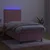 Vidaxl Box spring postelja z vzmetnico LED roza 90x190 cm žamet