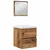 Set namještaja za kupaonicu Zidne 2 pcs Stari drvo i bijela