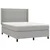 Vidaxl Box spring postelja z vzmetnico svetlo siva 140x200 cm blago