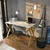 Hanah home Radni sto 120x75x60?cm Belo-Zlatni
