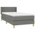 Vidaxl Box spring postelja z vzmetnico temno siva 90x200 cm blago