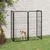 Vidaxl vidaXL Pasji boks, 4 paneli, črn, 50 x 100 cm, jeklo