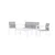 Venture Design Sofa set miza 45x60x90 cm bela