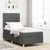 Vidaxl LED Box Spring Postelja Temno siva 80 x 200 cm blago
