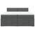 Vidaxl Box spring postelja z vzmetnico temno siva 200x200 cm blago