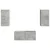 Set TV komoda Zidne 6 pcs Betonski sivi Konstruirano drvo
