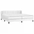 vidaXL Box spring postelja z vzmetnico bela 200x200 cm umetno usnje