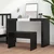 Toaletni stolac crni 70 x 35 x 45 cm od konstruiranog drva