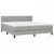 Vidaxl Box spring postelja z vzmetnico LED sv. siva 180x200 cm blago