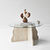 HANAH HOME Sto za dnevnu sobu Butterfly Travertine Transparent