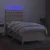 Vidaxl Box spring postelja z vzmetnico LED krem 90x200 cm blago