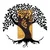 Wallity Zidna dekoracija Monument Tree, 89x3x90 cm, Crna