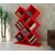 Hanah Home Kumsal Red Polica za knjige 90x129x19.5cm, Crvena