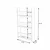 Hanah Home Polica za knjige, 56x92x10cm, Krem