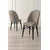 Hanah Home Set 4 trpezarijske stolice Ritim Kapućino-Crni