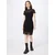Womens double-layer mesh dress black