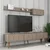 Hanah Home TV komoda sa policama Lyon 2, 180 cm, Krem