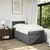 Vidaxl Box spring postelja z vzmetnico temno siva 80x200 cm blago