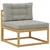Set vanjskih sofa 3 pcs Bijela i svjetlosiva Poliester