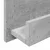 Polica za časopise s policom Betonski sivi 51 x 11 x 102 cm