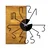 WALLXPERT 29 Zidni sat Wooden Clock, Crni