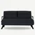 Atelier del Sofa Dvosed na razvlačenje Sando 2 Crni