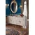Hanah Home komoda Ilay 180, 180 cm, bela / travertin / srebrna