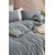Hanah home Komplet posteljine Yarn Dyed, 160x220cm, Siva