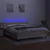 Vidaxl Box spring postelja z vzmetnico LED krem 160x200 cm blago