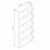Hanah Home polica za knjige Adel Corner Set 4, 120×120 cm, bela