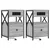 vidaXL Nočne omarice 2 pcs Siva sonoma 40 x 31 x 60 cm Konstruiran les