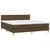Vidaxl Box spring postelja z vzmetnico LED temno rjava 160x200cm blago