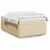 Vidaxl Box spring postelja z vzmetnico krem 120x200 cm blago