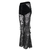 Ženske hlače DEVIL FASHION - Gothic Drawstring Mesh Splice Flared - EPT012