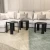 Hanah Home Klub sto Lori 44,5x41x44,5cm Crno-Mermer