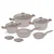Berlinger Haus Set posuđa Taupe Nordic Collection BH-8343, 10 delova, Smeđi