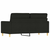 vidaXL Dvosed črn 140 cm blago